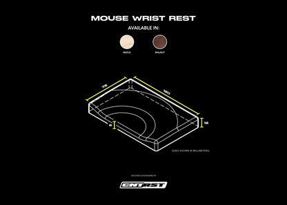 Mouse Wrist Rest (Wood) - Walnut
