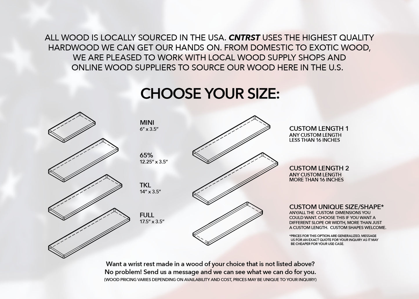 Keyboard Wrist Rest (Wood) - Katalox