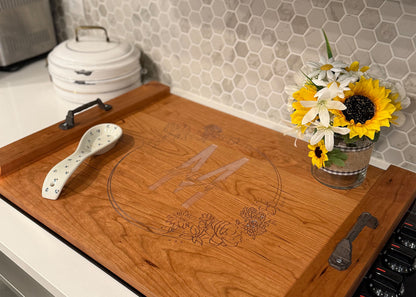 Personalized Wood Stovetop Tray