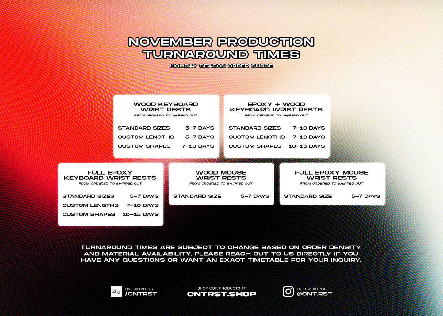 Keyboard Wrist Rest (Epoxy Resin)