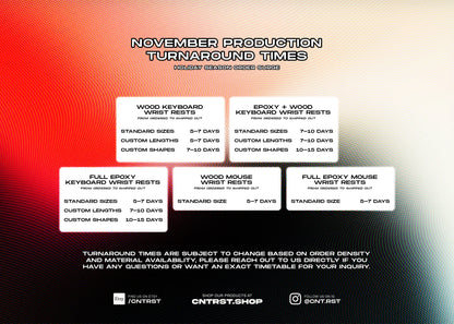 Keyboard Wrist Rest (Epoxy Resin)